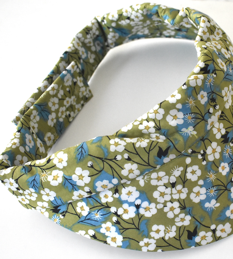 Sun Visor in Liberty of London Green Mitsi print