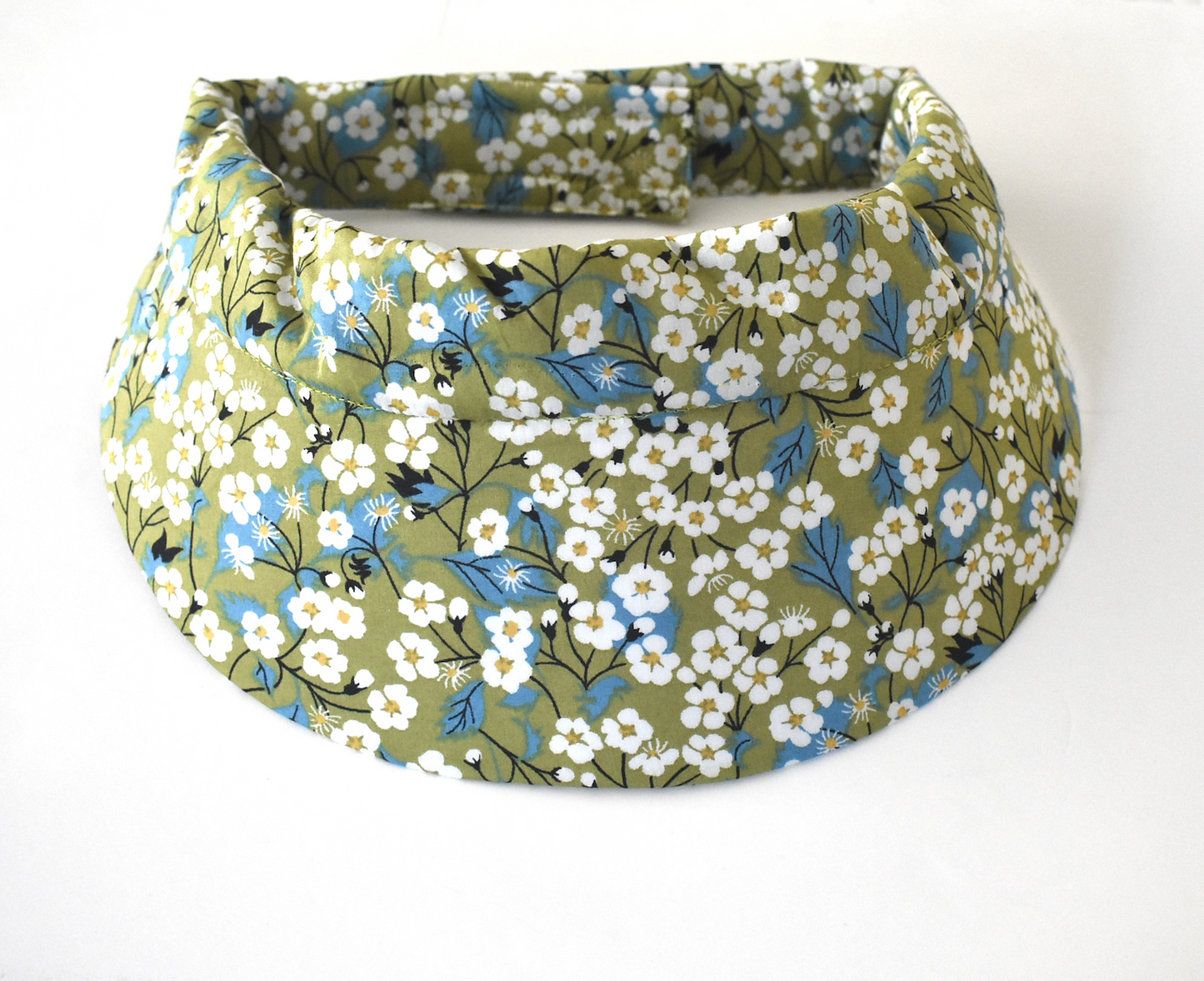 Sun Visor in Liberty of London Green Mitsi print