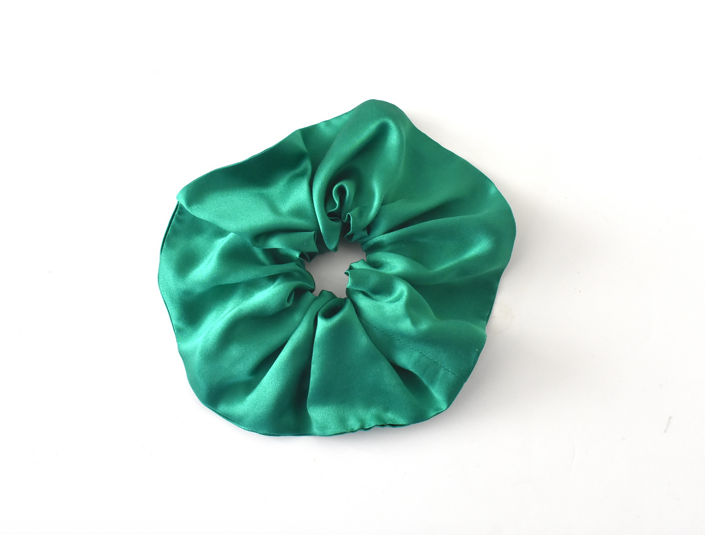 Christmas Scrunchie in Red & Green Mulberry Silk (mini or maxi size)