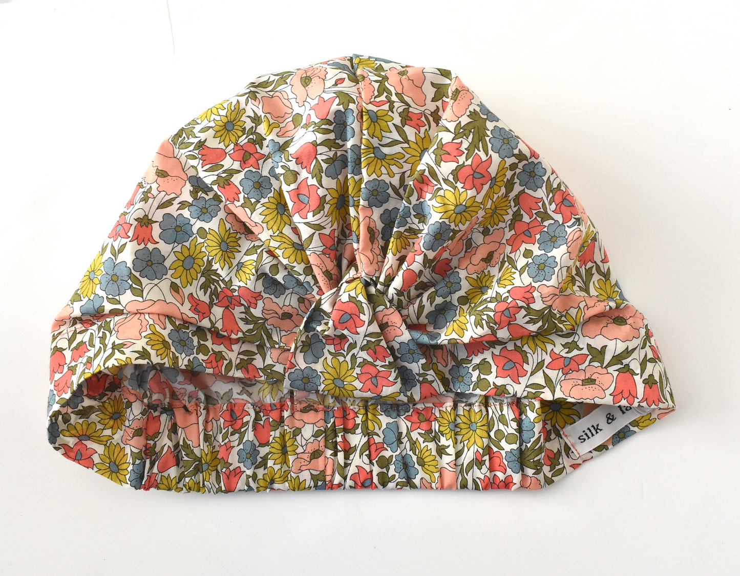 Salty Sea Knot - Swimming Cap Topper - Swim Turban in Liberty Pink Betsy Ann