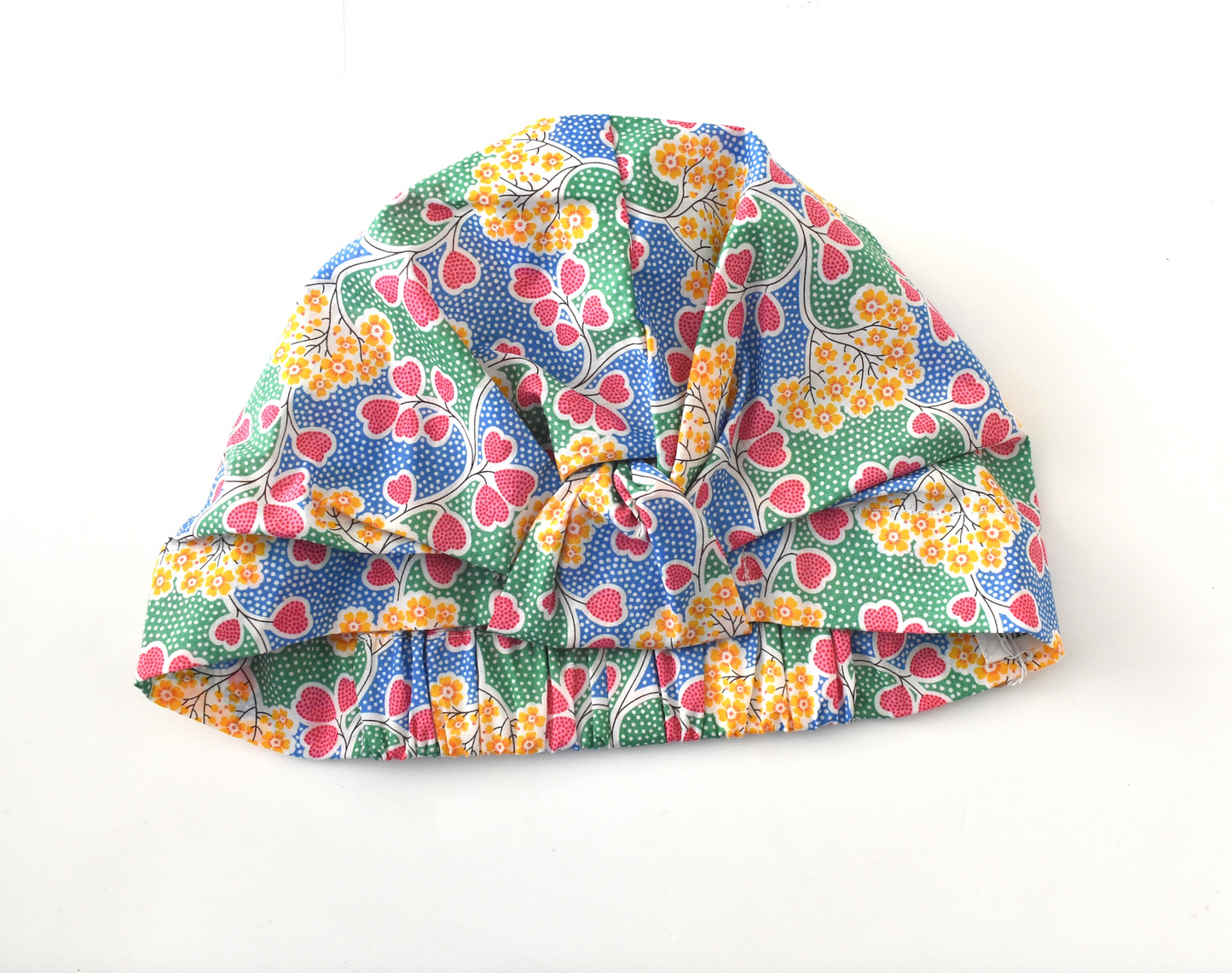 Salty Sea Knot - Swimming Cap Topper - Swim Turban in Bright floral Primula Point Liberty print
