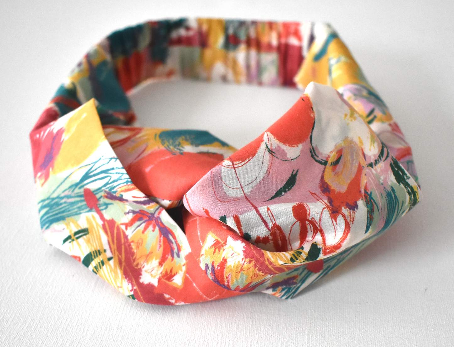 Ladies Twisted Turban Headband - Liberty in Love - Heart print