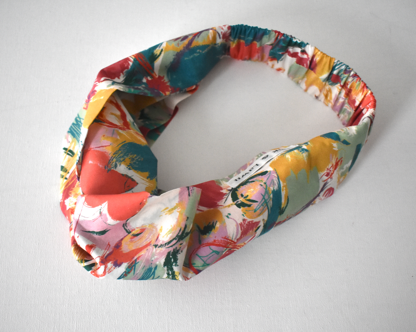 Ladies Twisted Turban Headband - Liberty in Love - Heart print