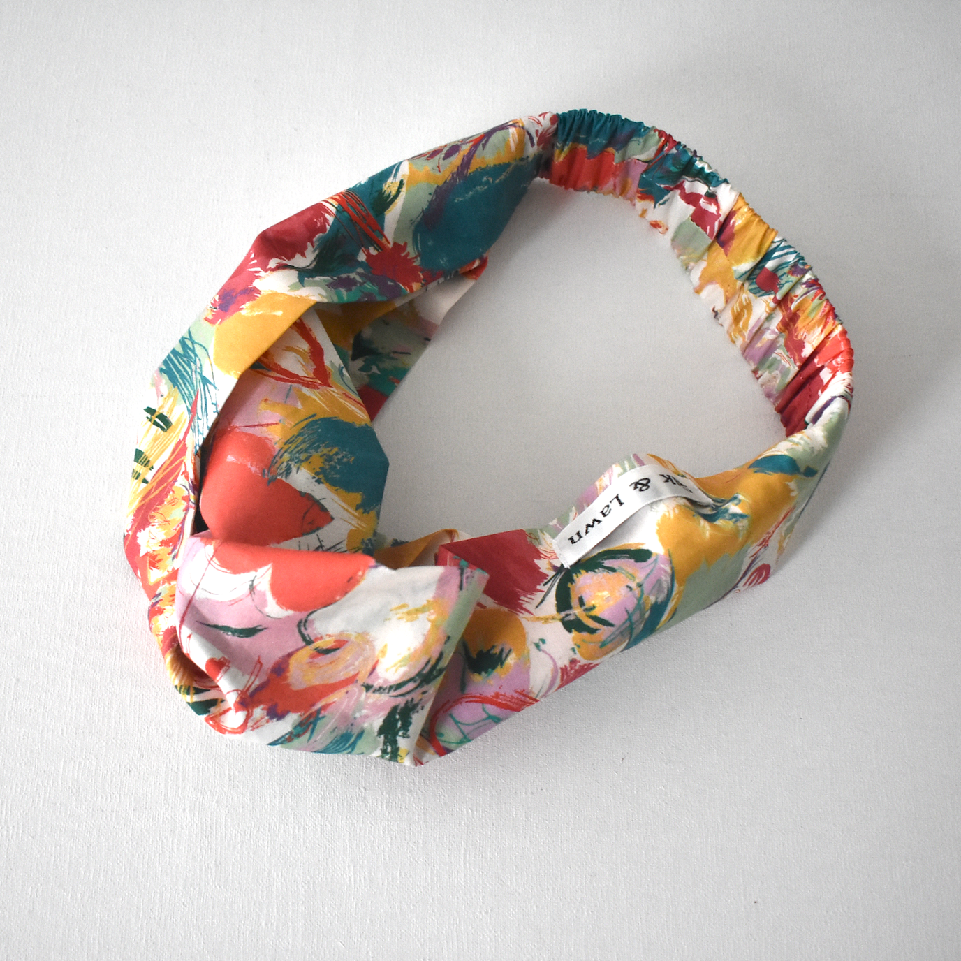 Ladies Twisted Turban Headband - Liberty in Love - Heart print