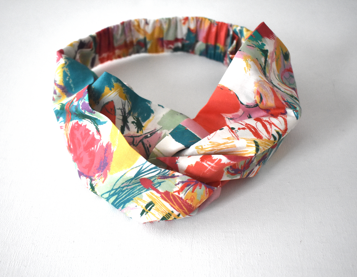 Ladies Twisted Turban Headband - Liberty in Love - Heart print