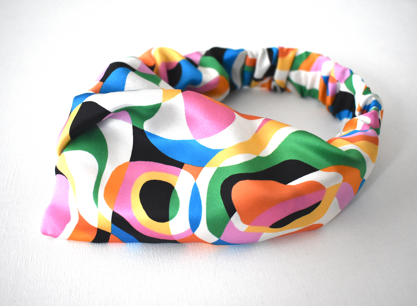 Silk Twisted Turban hairband and neck scarf in Liberty of London Pucci - 100% Belgravia Silk Satin