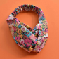 Ladies Twisted Turban Headband - Liberty Pink Thorpe - Floral print - Silk & Lawn