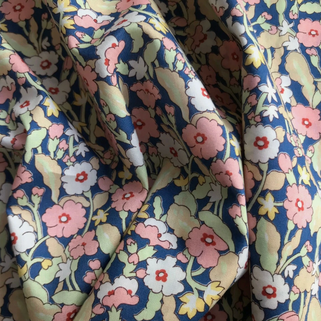 Ladies Turban Hat - Liberty of London Primrose Path in Pink & Blue - a classic Liberty floral - Silk & Lawn