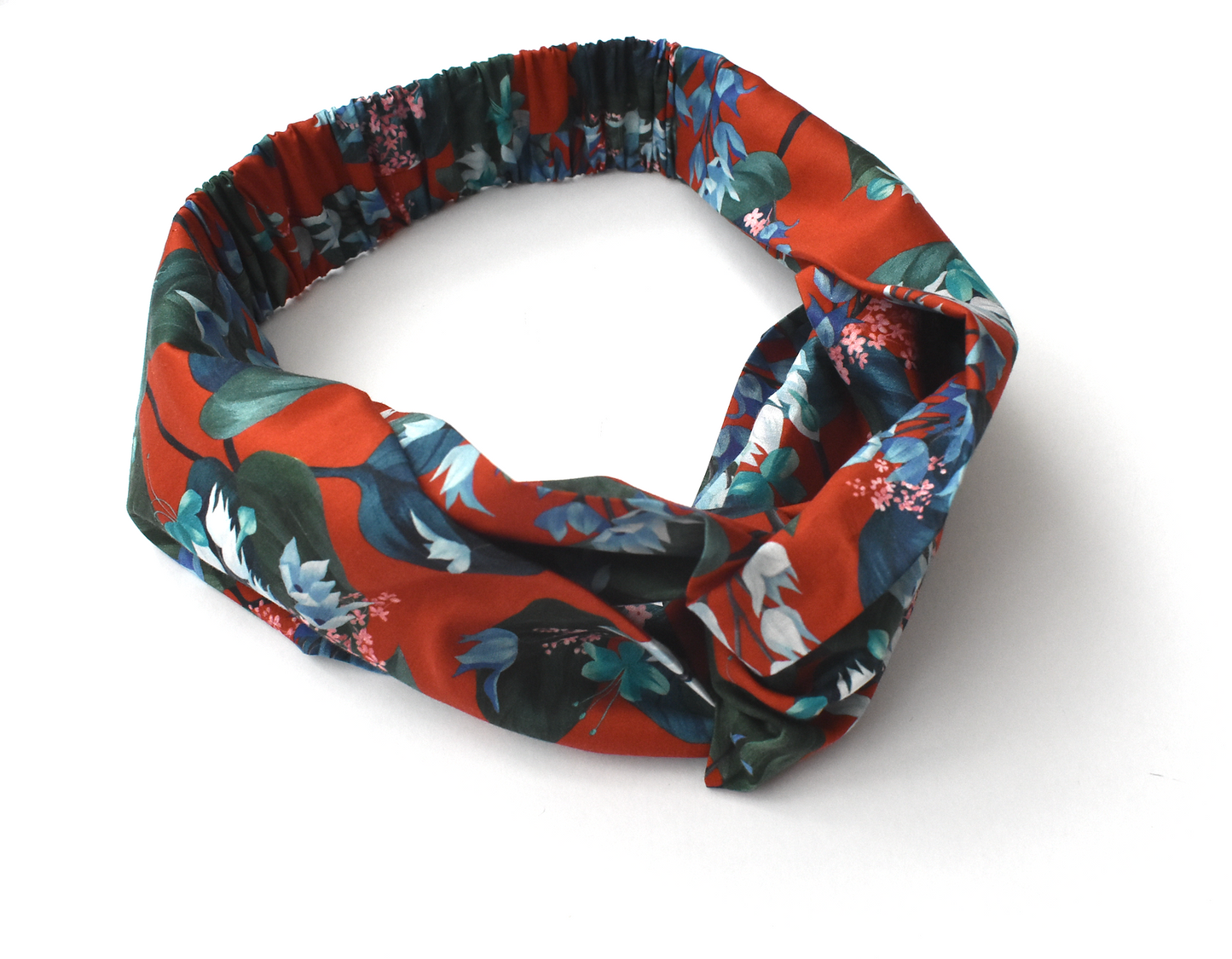 Twisted Turban Headband - Red Osterley Liberty print