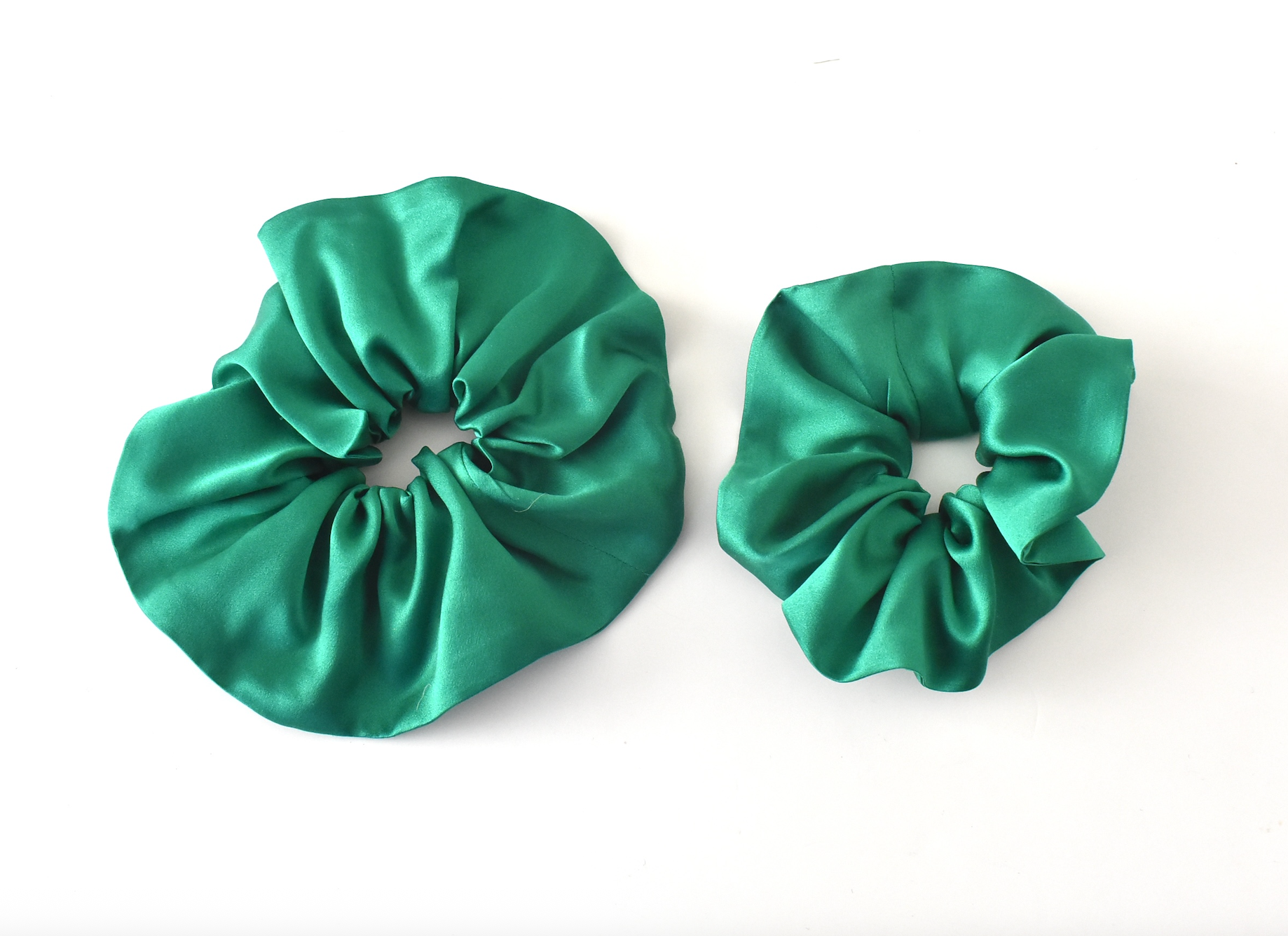 Silk Scrunchies - Various Plain Colours  - 100% Mulberry Silk - Silk & Lawn