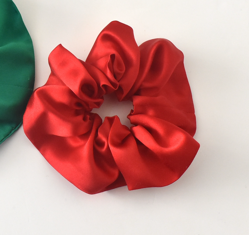 Silk Scrunchies - Various Plain Colours  - 100% Mulberry Silk - Silk & Lawn