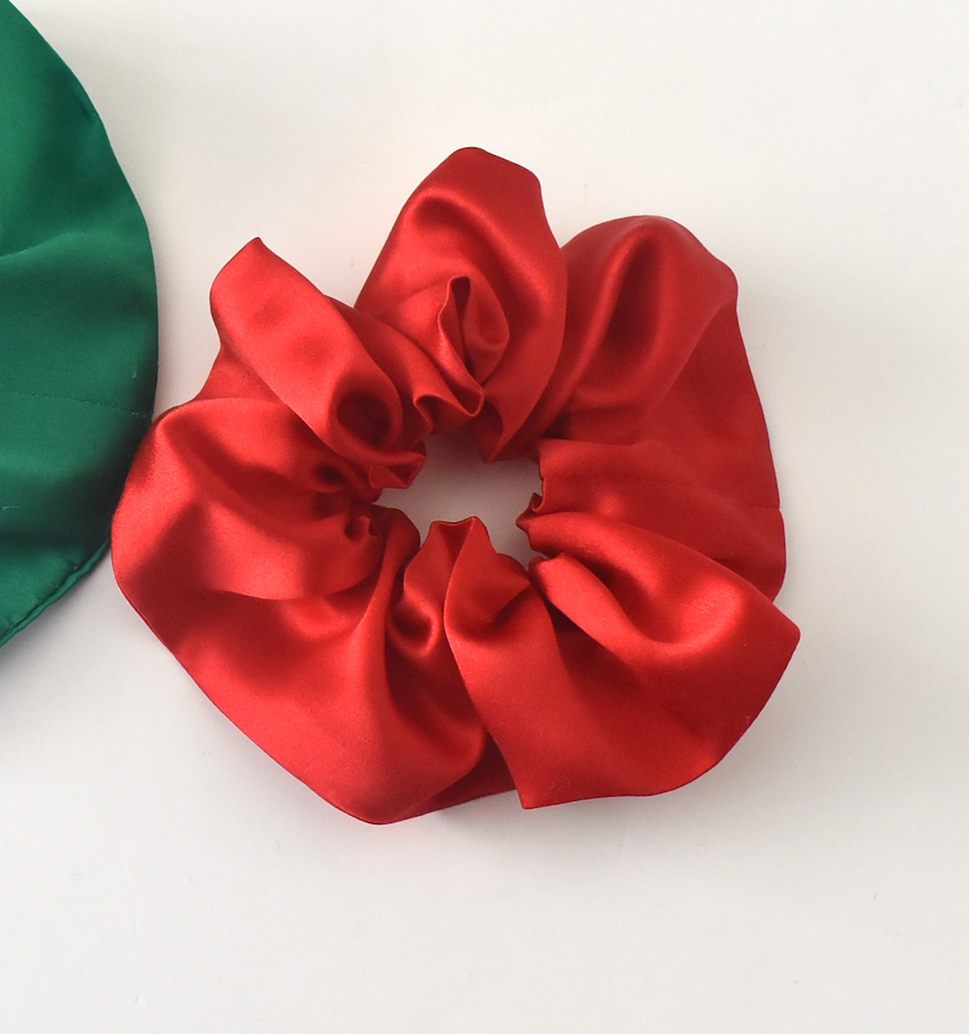 Silk Scrunchies - Various Plain Colours  - 100% Mulberry Silk - Silk & Lawn