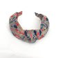 Twisted or Knot Alice band in Red Ilanthe Liberty of London Tana Lawn cotton - Silk & Lawn