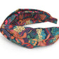 Twisted or Knot Alice band in Bright Pineapple Paisley Liberty of London Tana Lawn cotton - Silk & Lawn