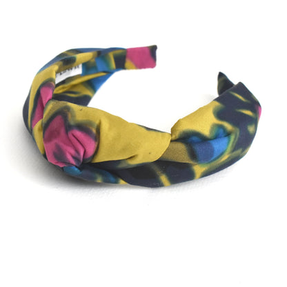 Twisted or Knot Alice band in Betsy Shadow Liberty of London Tana Lawn cotton (KNOT) - Silk & Lawn