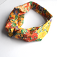 Twisted Turban Headband - Liberty of London Ellis Garden Yellow floral print - Silk & Lawn