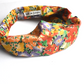 Twisted Turban Headband - Liberty of London Ellis Garden Yellow floral print - Silk & Lawn