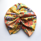 Little Susan Turban Hat - Liberty of London Ellis Garden yellow floral print - Silk & Lawn