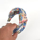 Twisted or Knot Alice band in Going For Gold Liberty of London Tana Lawn cotton - Silk & Lawn