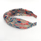 Twisted or Knot Alice band in Red Ilanthe Liberty of London Tana Lawn cotton - Silk & Lawn