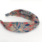 Twisted or Knot Alice band in Red Ilanthe Liberty of London Tana Lawn cotton - Silk & Lawn