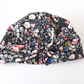 Ladies Turban Hat - Liberty of London Jude's Garden floral on black - Silk & Lawn