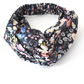 Twisted Turban Headband - Liberty of London Jude's Garden floral print on black - Silk & Lawn