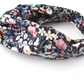 Twisted Turban Headband - Liberty of London Jude's Garden floral print on black - Silk & Lawn