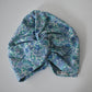Little Susan Turban Hat in Blue Elysian Floral Liberty print in Lantana (cotton & wool blend) (MEDIUM) - Silk & Lawn