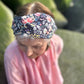 Twisted Turban Headband - Liberty of London Jude's Garden floral print on black - Silk & Lawn