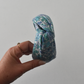 Ladies Knot or Twisted Alice band - Liberty of London Blue Elysian Lantana print (cotton & wool blend) (TWISTED) - Silk & Lawn