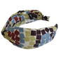 Twisted or Knot Alice band in Winter graphic Liberty of London Tana Lawn cotton - Silk & Lawn