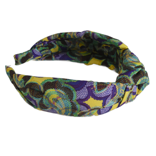 Twisted or Knot Alice band in Babylon Liberty of London Tana Lawn cotton