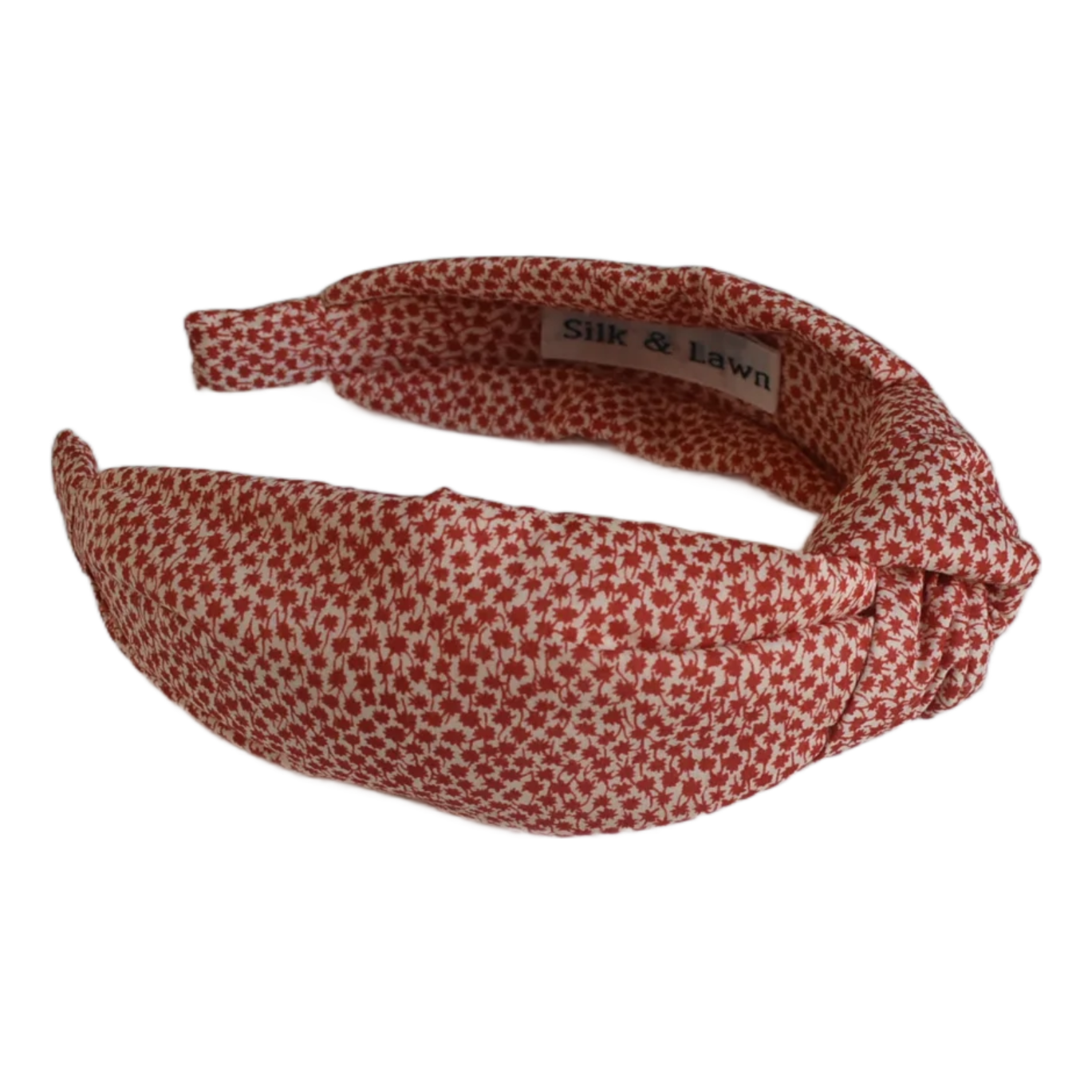Twisted or Knot Alice band in Red Marco Ditsy Liberty of London Tana Lawn cotton - Silk & Lawn