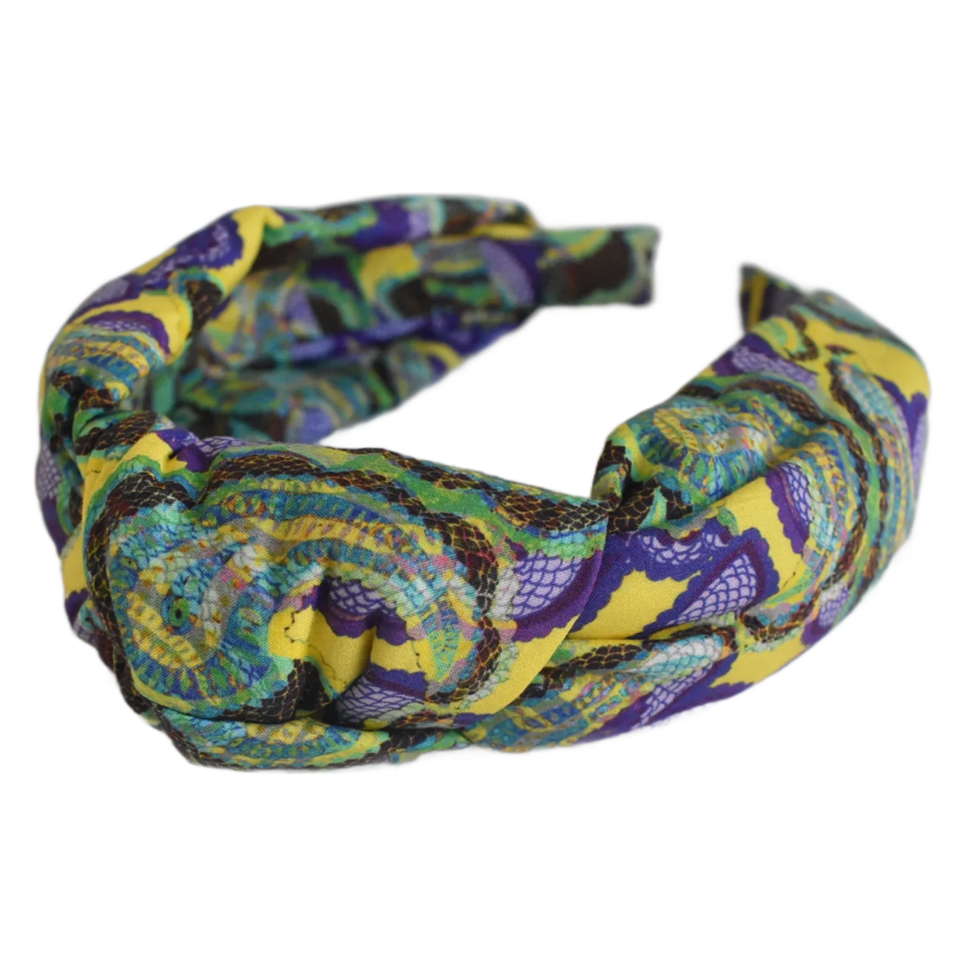 Twisted or Knot Alice band in Babylon Liberty of London Tana Lawn cotton - Silk & Lawn