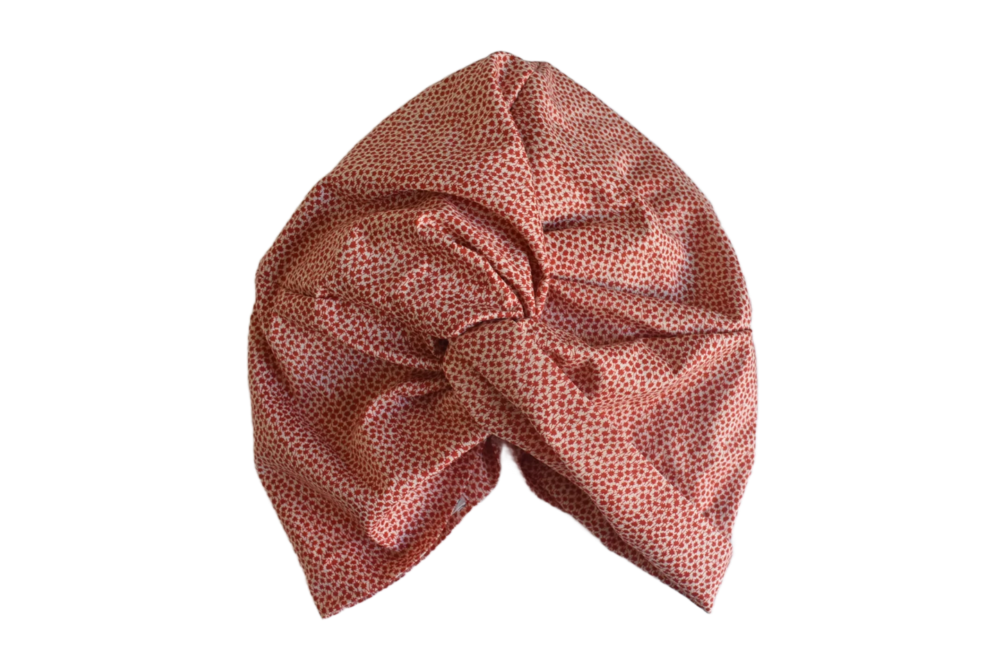 Little Susan Turban Hat -Liberty Red Marco ditsy print - Silk & Lawn