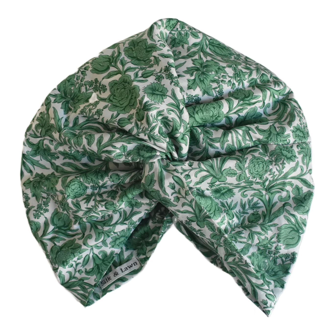 Little Susan Turban Hat -Liberty Green floral print - Silk & Lawn