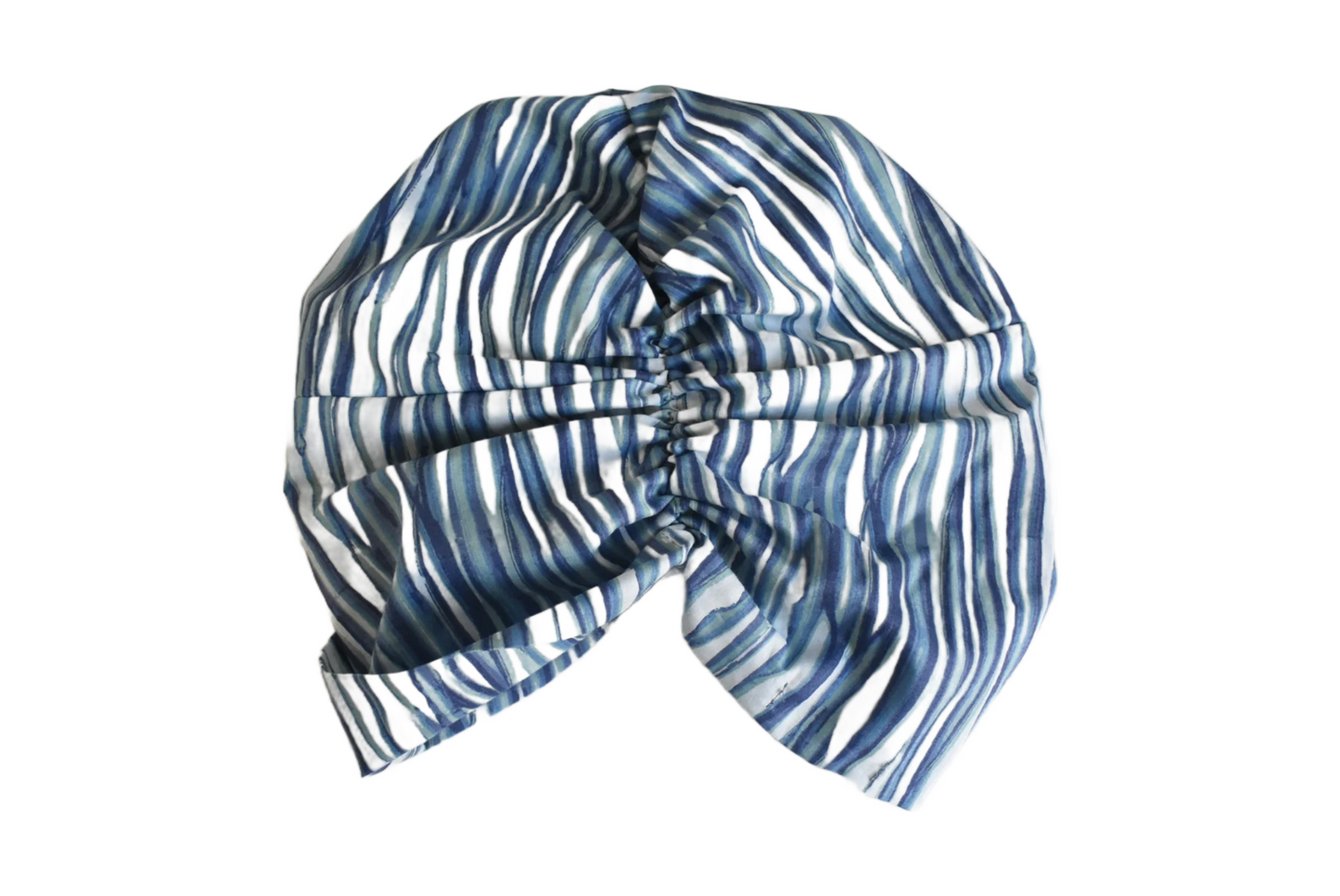 Little Susan Turban Hat -Blue Martin graphic print - Silk & Lawn