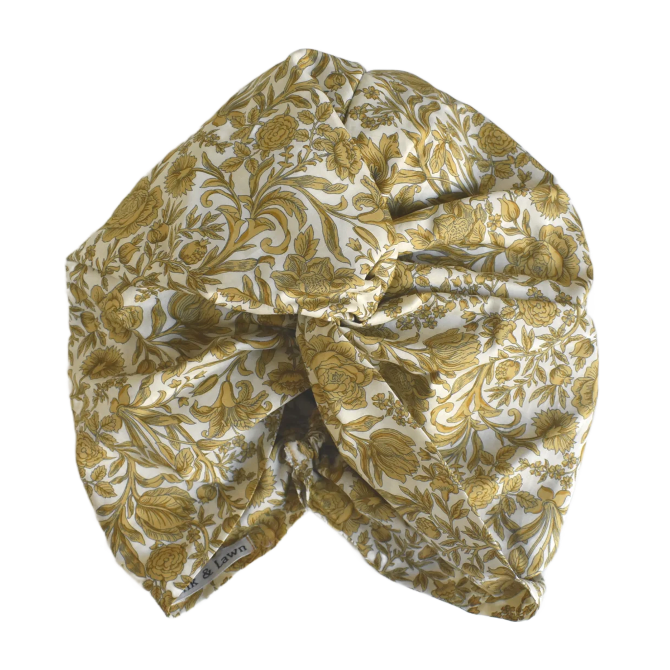Little Susan Turban Hat -Gold graphic print - Silk & Lawn