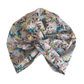 Little Susan Turban Hat -Bright Multicolour Liberty Pineapple Paisley print - Silk & Lawn