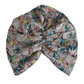 Little Susan Turban Hat -Bright Multicolour Liberty Pineapple Paisley print - Silk & Lawn