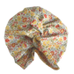 Little Susan Turban Hat -Yellow Liberty D'anjo floral print - Silk & Lawn