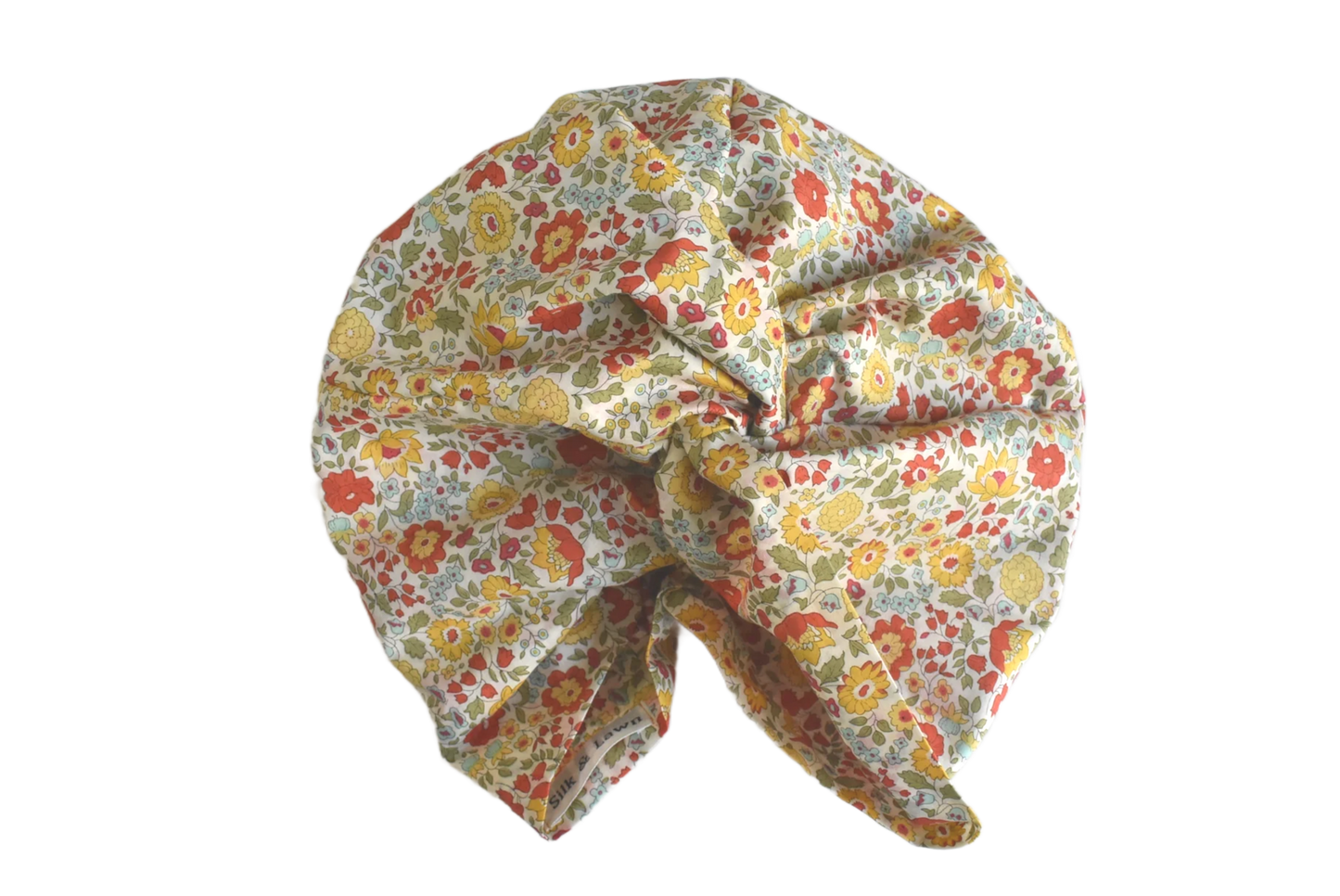 Little Susan Turban Hat -Yellow Liberty D'anjo floral print - Silk & Lawn