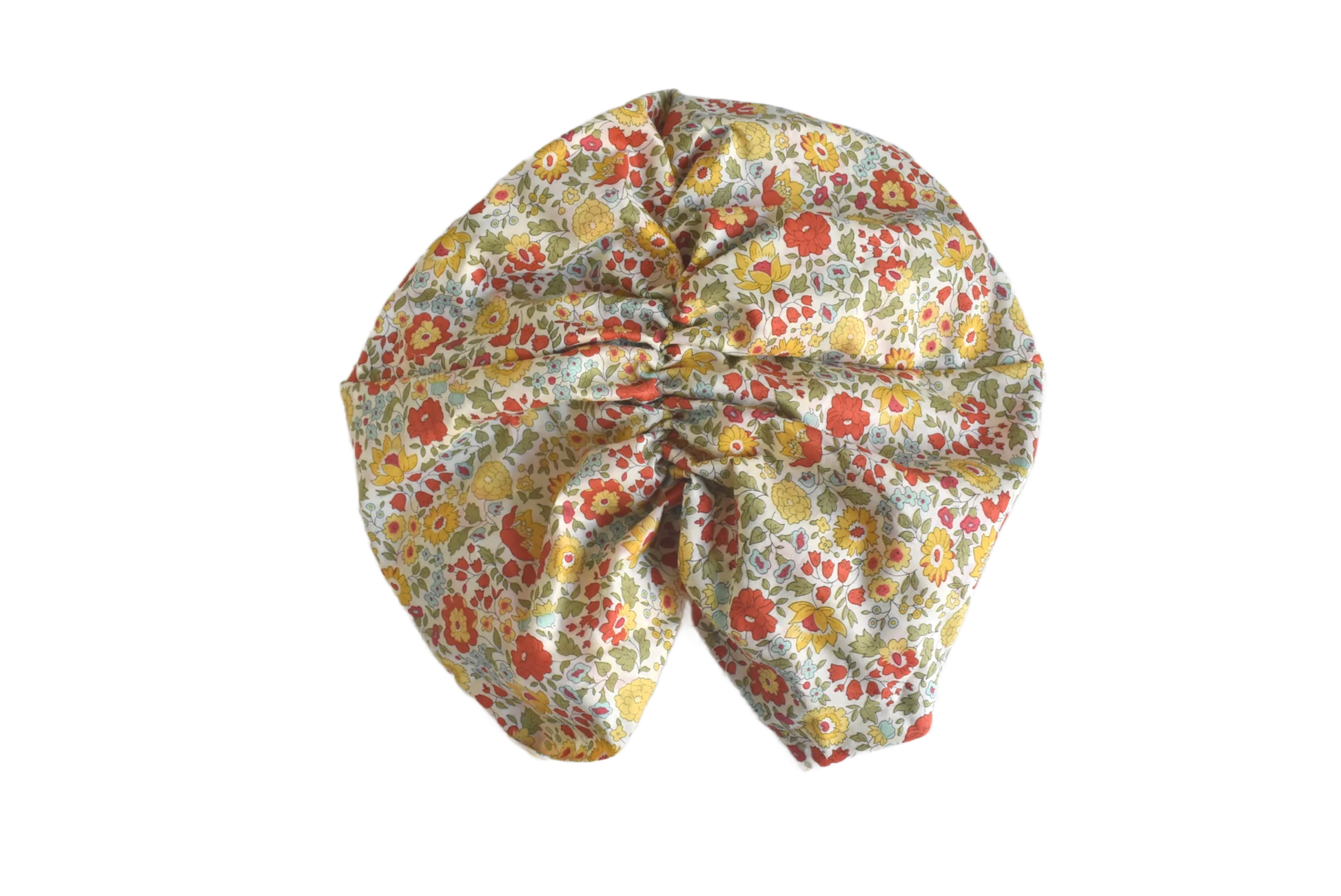 Little Susan Turban Hat -Yellow Liberty D'anjo floral print - Silk & Lawn