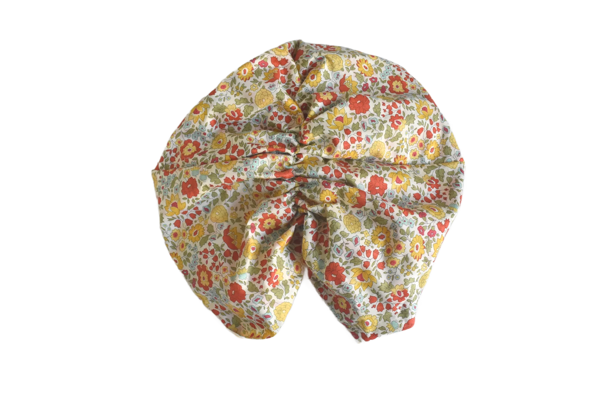 Little Susan Turban Hat -Yellow Liberty D'anjo floral print - Silk & Lawn