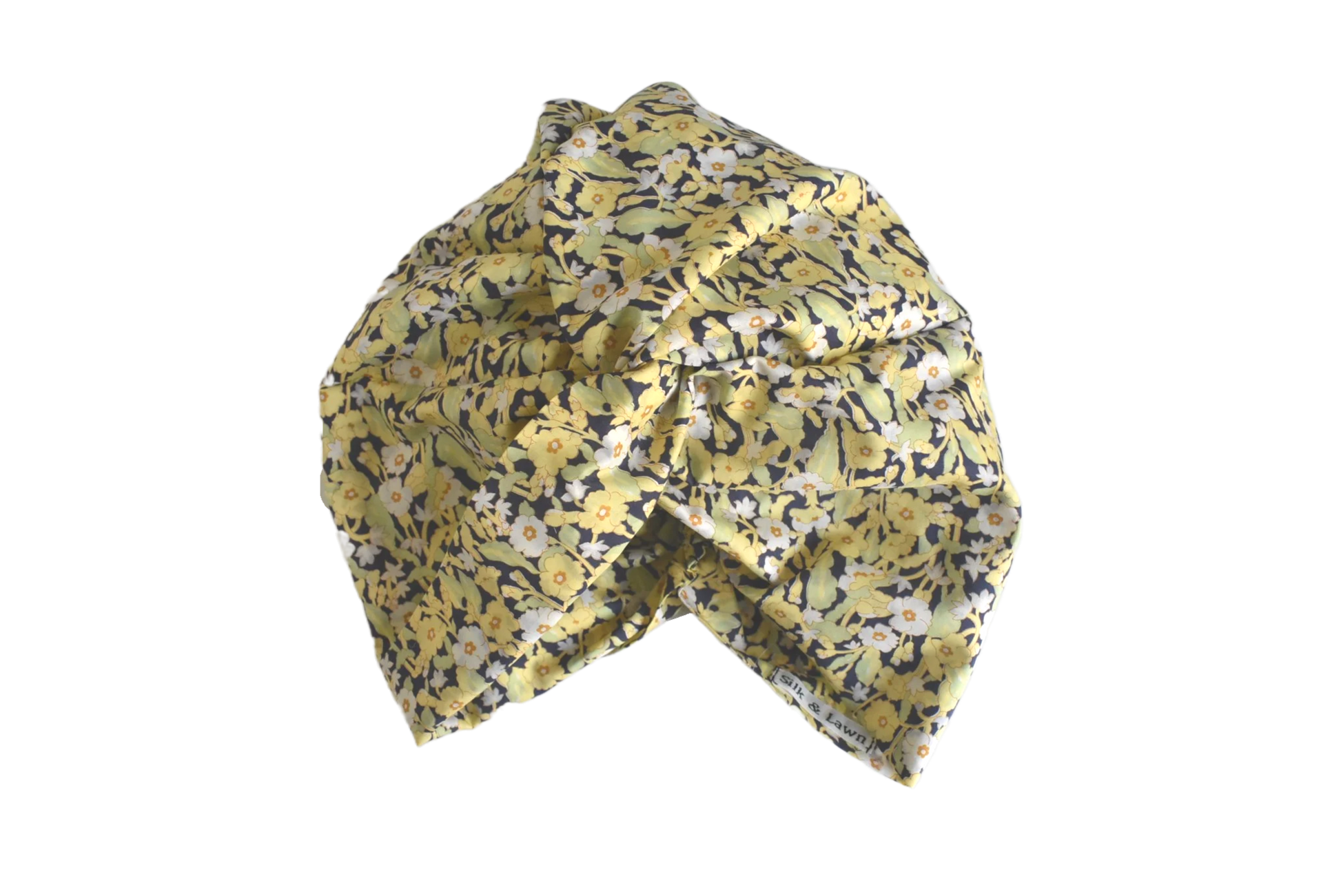 Little Susan Turban Hat -Yellow Liberty Primrose floral print - Silk & Lawn