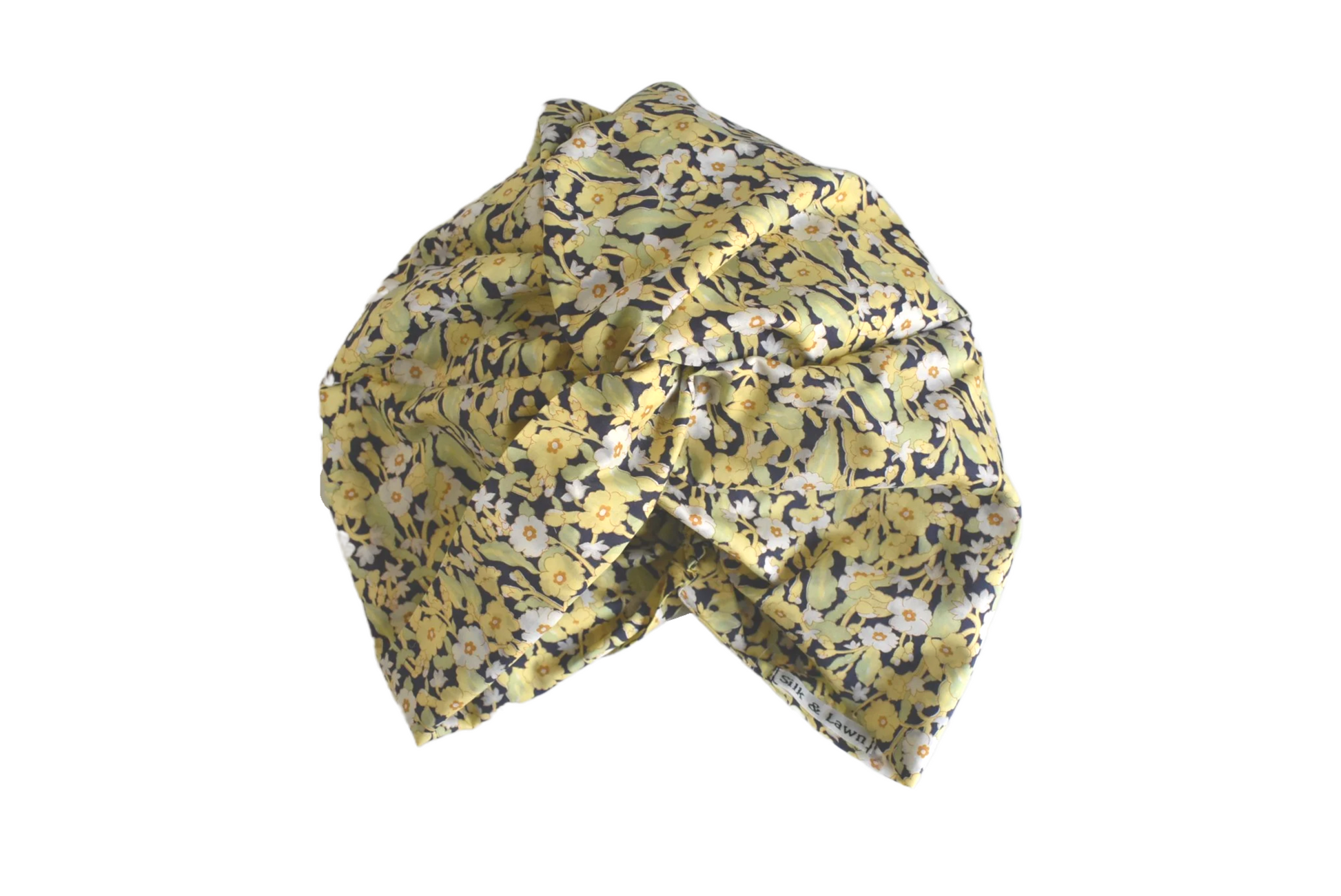 Little Susan Turban Hat -Yellow Liberty Primrose floral print - Silk & Lawn