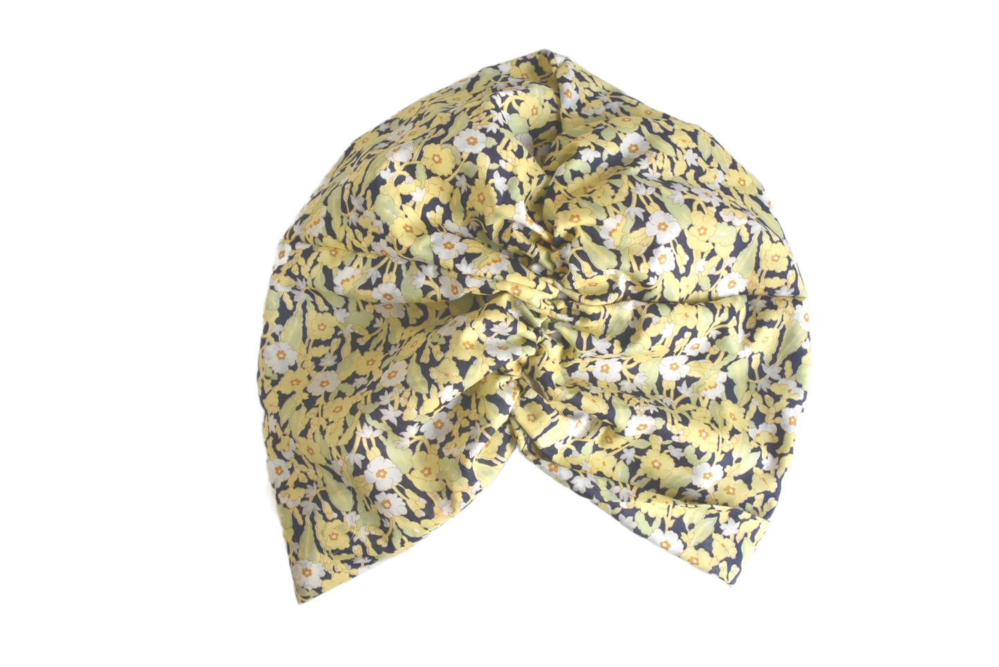 Little Susan Turban Hat -Yellow Liberty Primrose floral print - Silk & Lawn