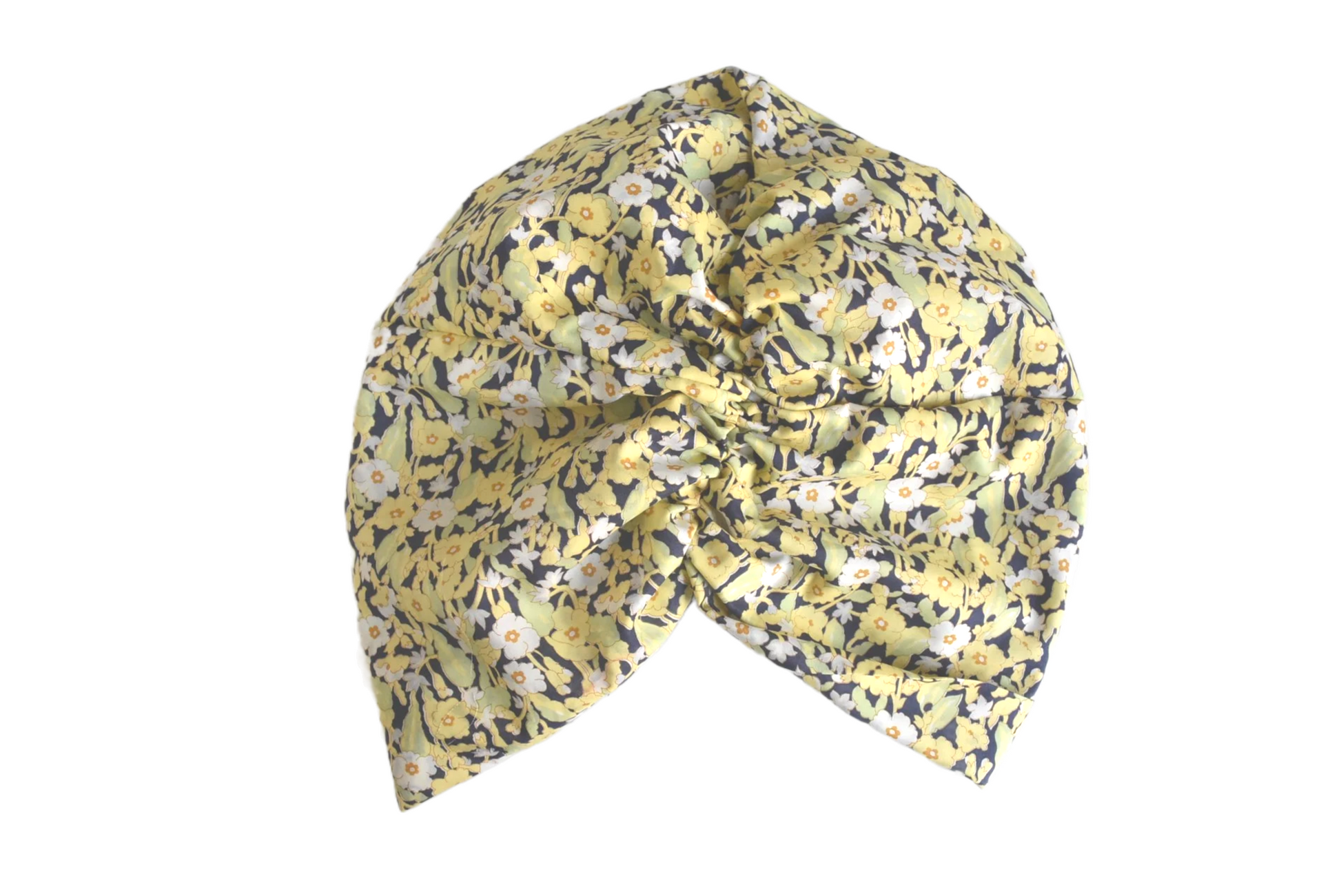 Little Susan Turban Hat -Yellow Liberty Primrose floral print - Silk & Lawn