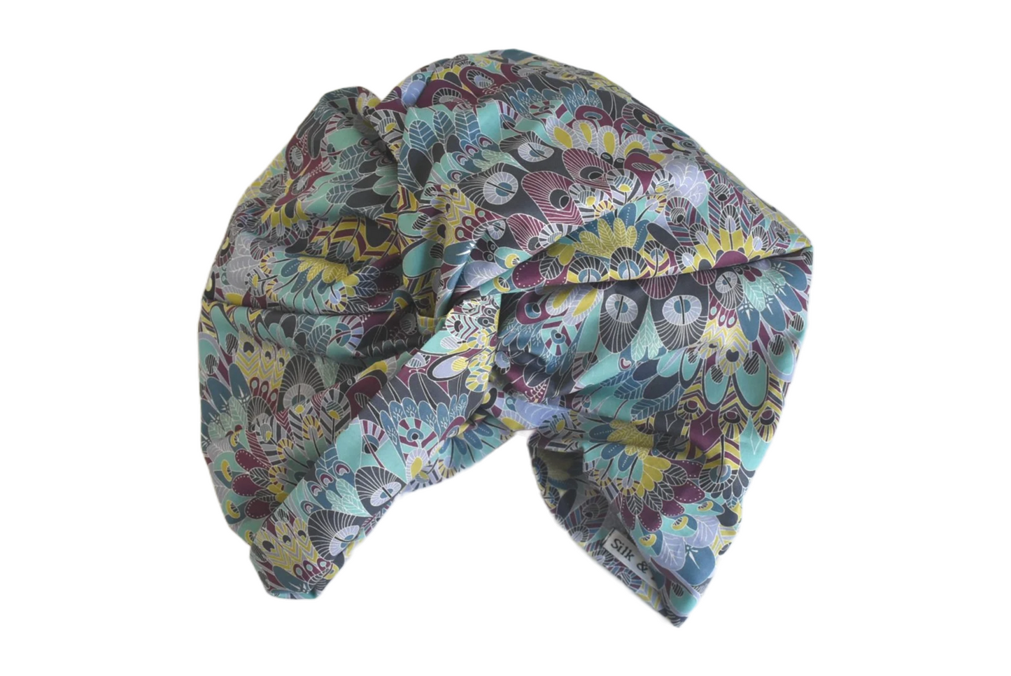 Little Susan Turban Hat - Liberty Oban feather print - Silk & Lawn